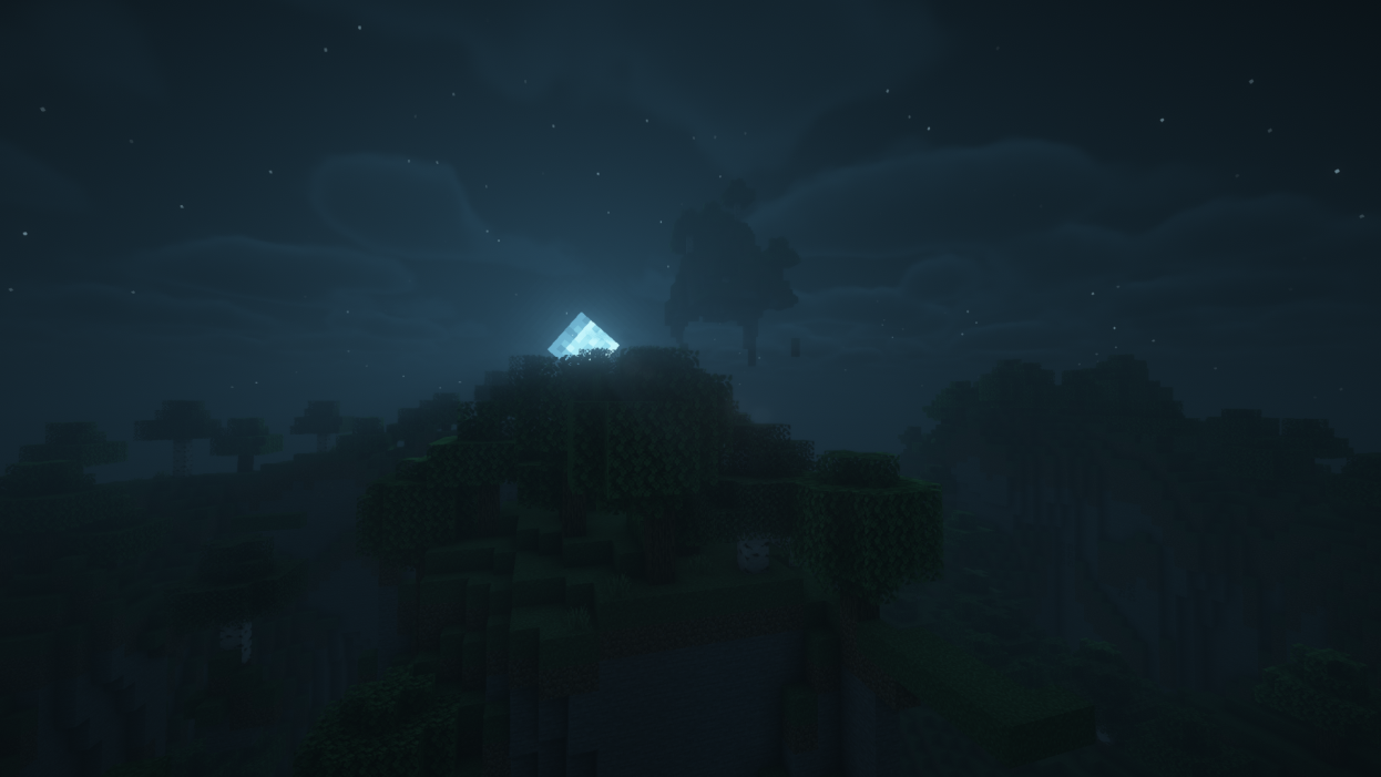 Minecraft Landscape with Shaders